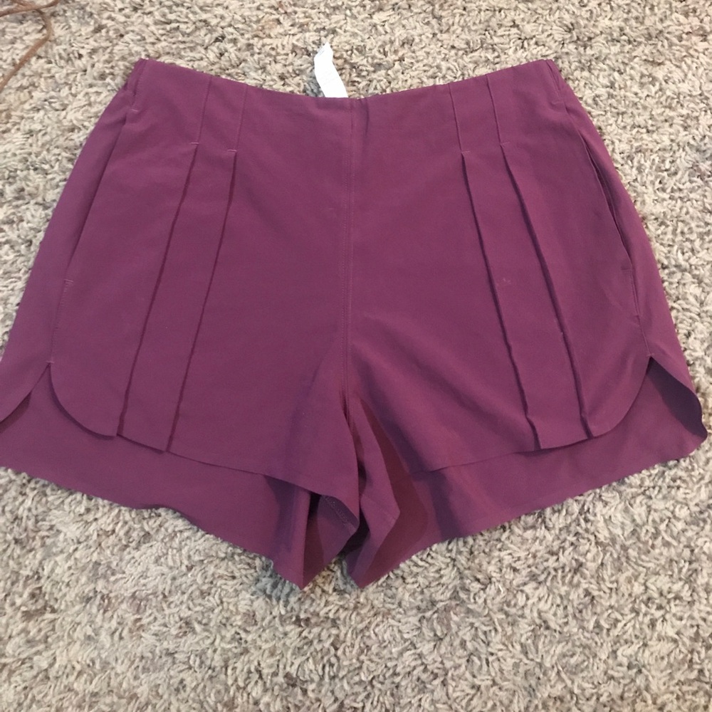lululemon athletica Plum Scalloped Edge Running Shorts